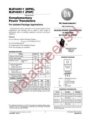 MJF44H11G datasheet  